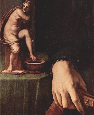 Portrait of a Young Man with a Lute (detail) by Agnolo Bronzino